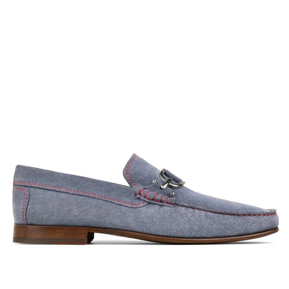 Sz9 Donald Pliner Blue Dacio Bit Loafers Mens Model - NWB Retail $295